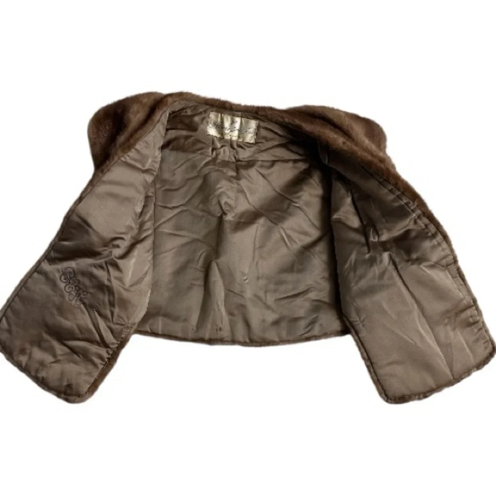 Elegant Vintage Brown Mink Fur Women's - Picture 4 of 7